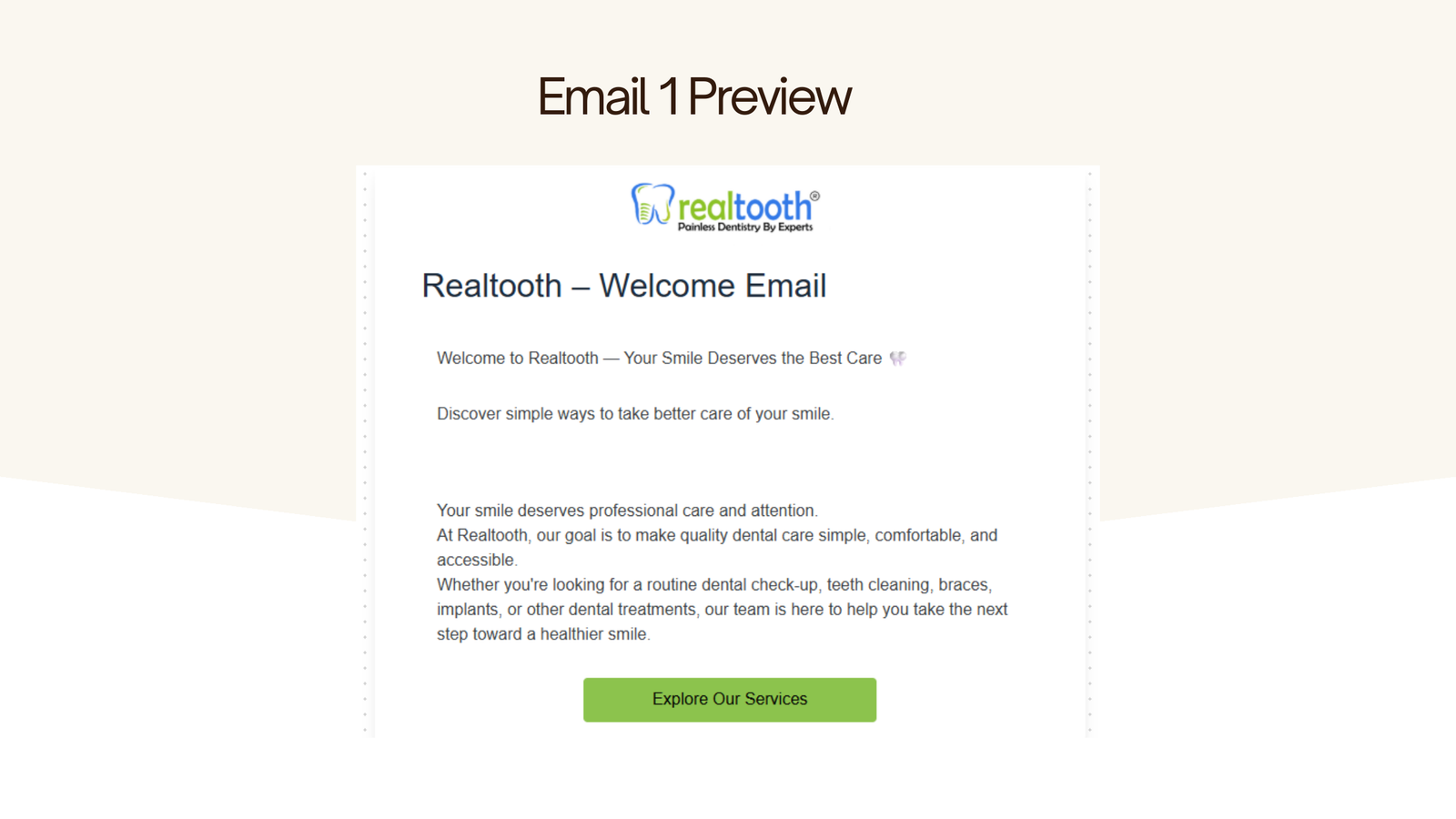 Email Marketing Workflow — Email 1 — Preview