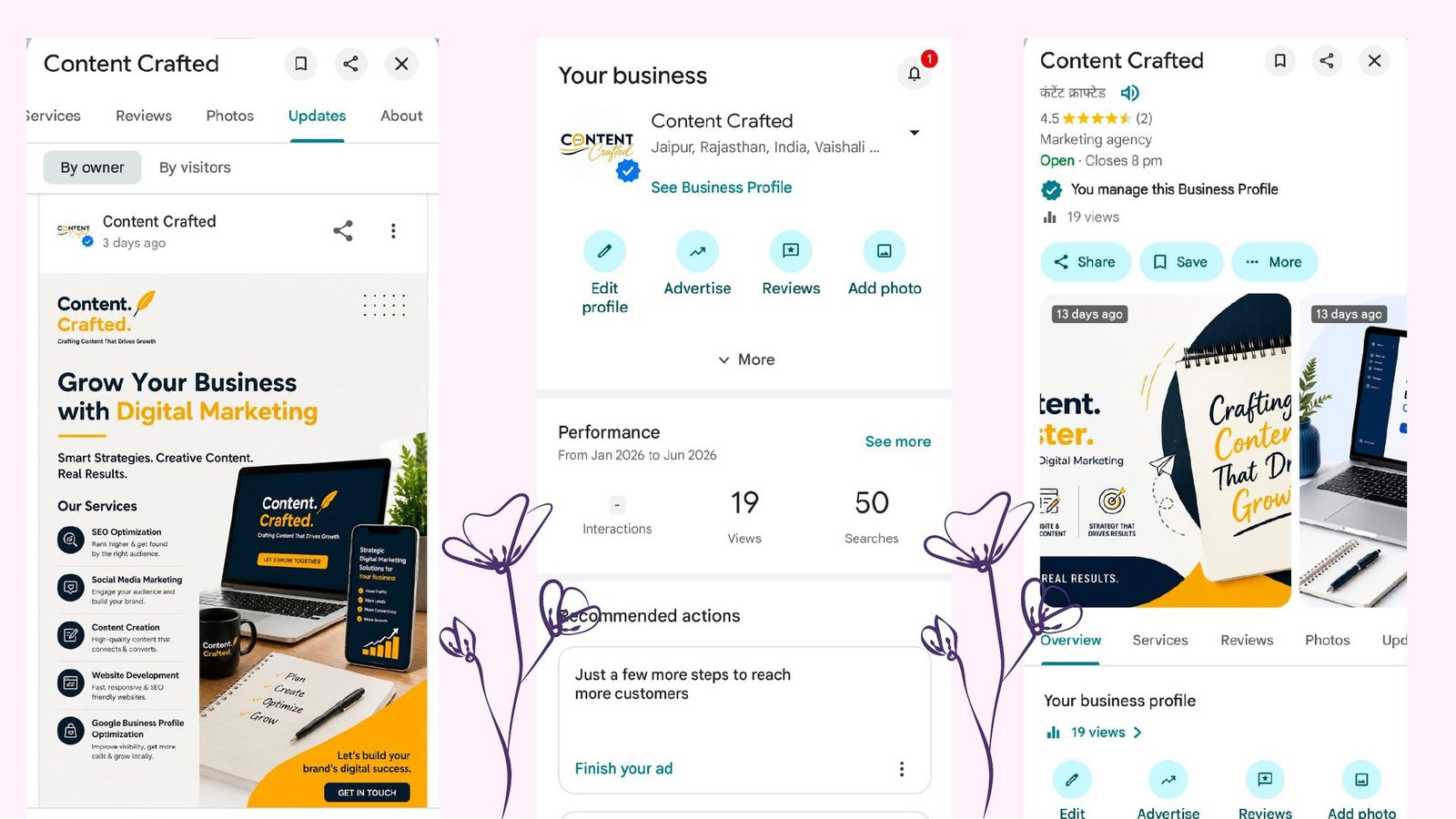 Google Business Profile Optimization — Posts, performance & profile insights